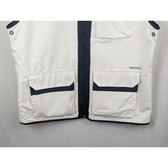 Nautica Lil Yachty White Vest w/ Hide Away Hood Men's Size 2XL/XXL - Picture 4 of 11